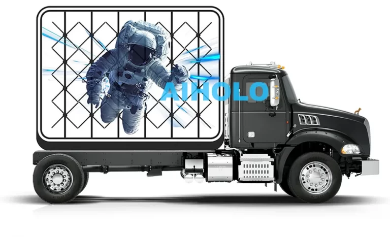 3m hologram display mounted on moving truck